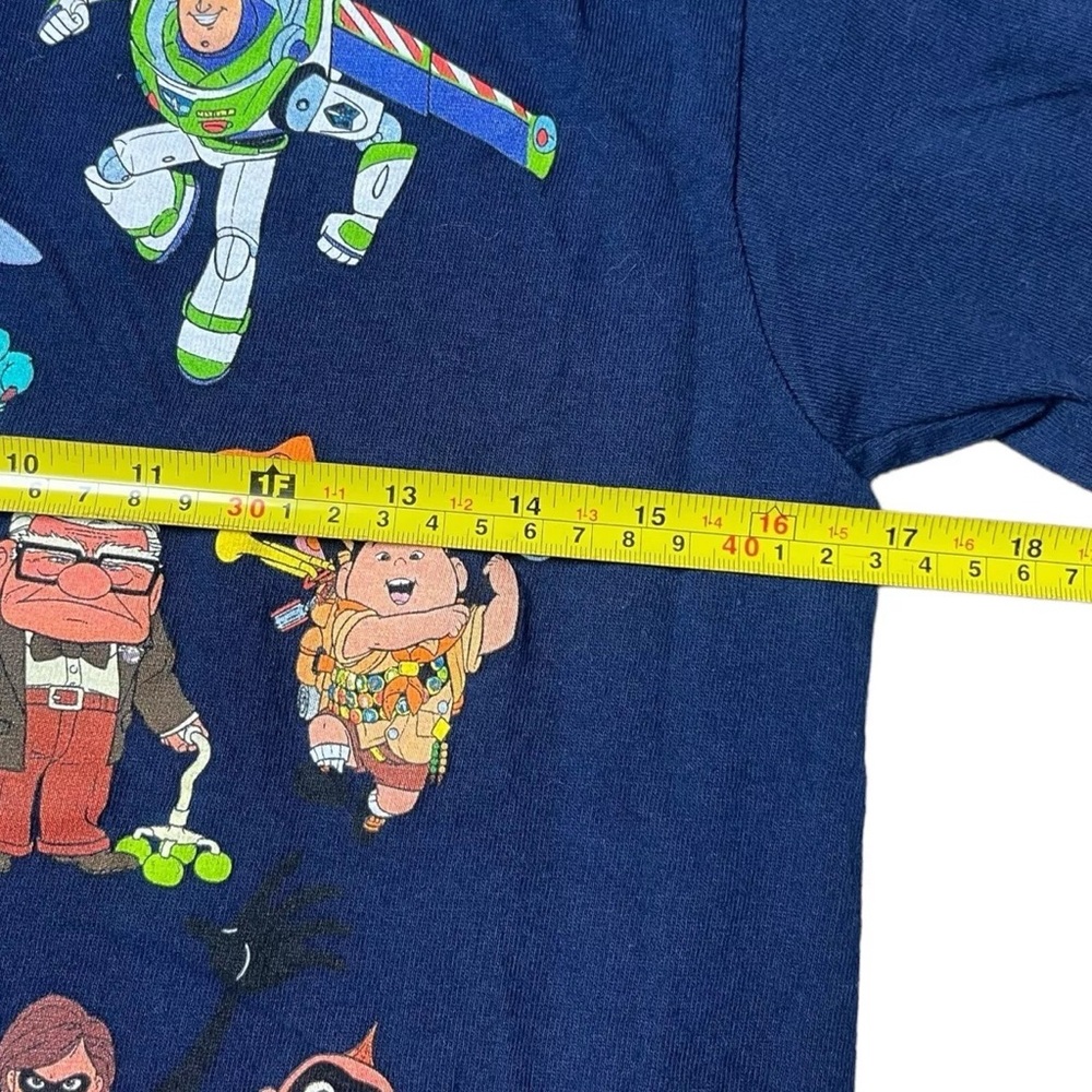 Disney Pixar T Shirt Men Size S/M Blue Short Sleeve Crew Neck Casual Cartoons - Picture 6 of 7